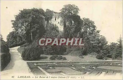 Ansichtskarte AK Langeais les Ruines de l'Ancien Chateau (Xe siecle)