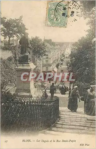 Cartes postales Blois les Degres et la Rue Denis Papin