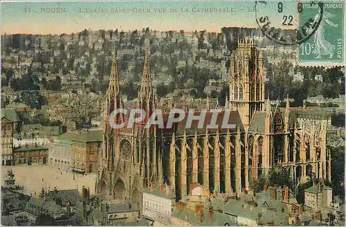 Cartes postales L'Eglise Saint Ouen vue de la Cathedrale