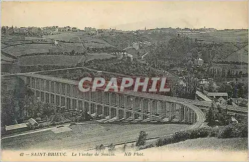 Ansichtskarte AK Saint Brieuc le Viaduc de Souzin Train