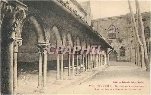 Cartes postales Toulouse Cloitre des Jacobins Vue exterieur Lycee de Toulouse