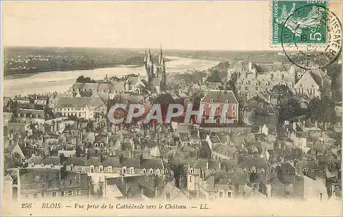 Ansichtskarte AK Blois vue Prise de la Cathedrale vers le Chateau