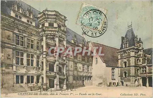 Cartes postales Chateau de Blois Aile de Francois 1er Facade sur la cour