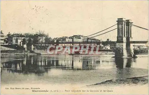 Cartes postales Marmande (L et G) Pont Suspendu
