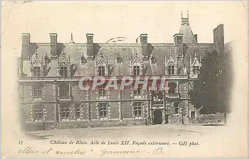 Cartes postales Chateau de Blois Aile de Louis XII (carte 1900)