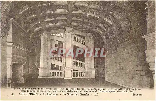 Cartes postales Chambord le Chateau la Salle des Gardes
