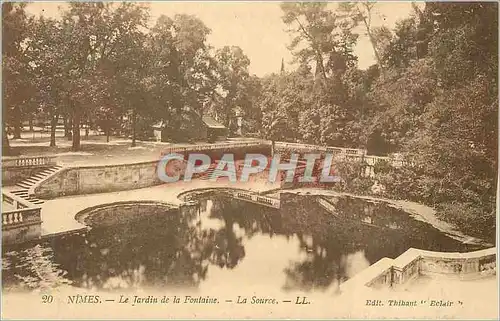 Cartes postales Nimes Le Jardin de la Fontaine la Source