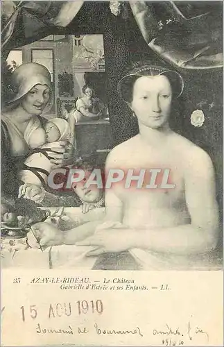 Cartes postales Azay le Rideau Le Chateau Gabrielle d'Estree et ses Enfants