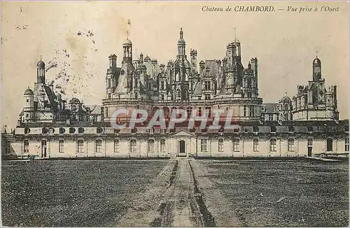 Ansichtskarte AK Chateau de Chambord Vue prise a l'Ouest