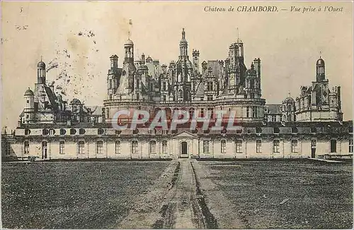 Cartes postales Chateau de Chambord Vue prise a l'Ouest