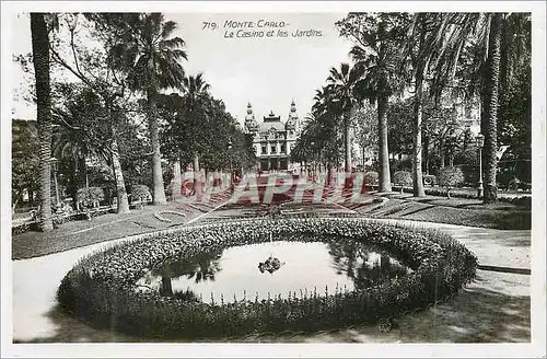 Cartes postales moderne Monte Carlo Le Casino et les Jardins