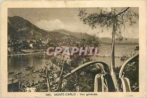 Cartes postales Monte Carlo Vue Generale