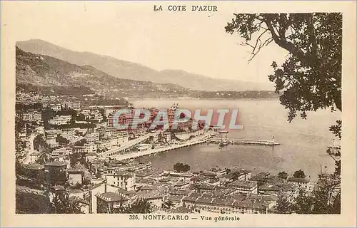 Cartes postales Monte Carlo La Cote d'Azur Vue Generale
