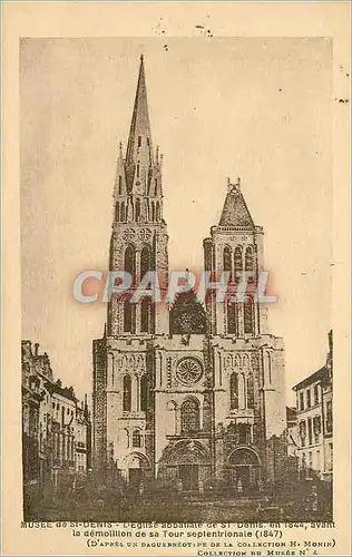 Ansichtskarte AK Musee de St Denis L'Eglise Abbatiale de St Denis en 1844 avant la Demolition