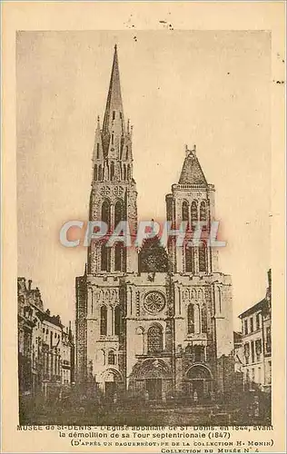 Cartes postales Musee de St Denis L'Eglise Abbatiale de St Denis en 1844 avant la Demolition