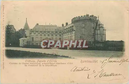 Ansichtskarte AK Rambouillet Chateau Facade d'Entree (carte 1900)