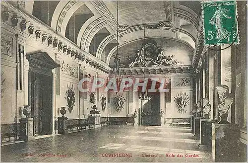 Cartes postales Compiegne Chateau Salle des Gardes