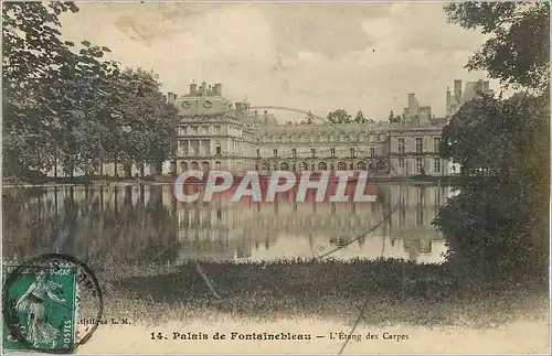 Cartes postales Palais de Fontainebleau L'Etang des Carpes