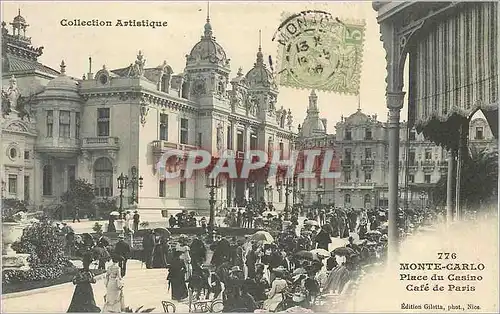 Cartes postales Monte Carlo Collection Artistique Place du Casino Cafe de Paris