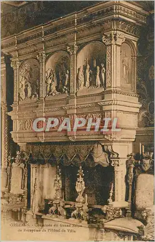 Cartes postales Orleans Cheminee du Grand Salon de Reception de l'Hotel de Ville