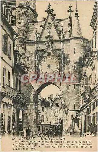 Cartes postales Auxerre L'Horloge