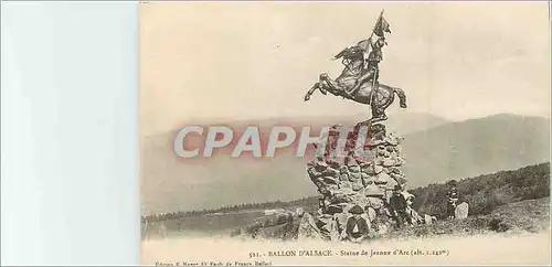 Ansichtskarte AK Ballon d'Alsace Statue de Jeanne d'Arc (alt 1242 m)