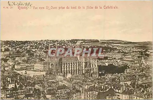 Ansichtskarte AK Rouen Vue St Ouen prise du Haut de la Fleche de la Cathedrale