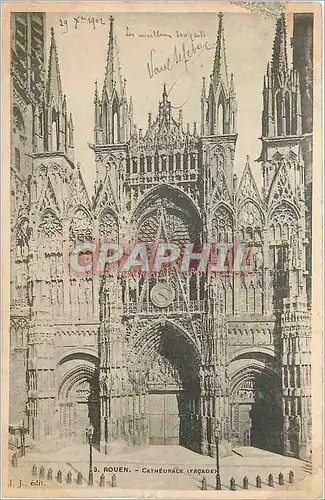 Cartes postales Rouen Cathedrale (Facade)