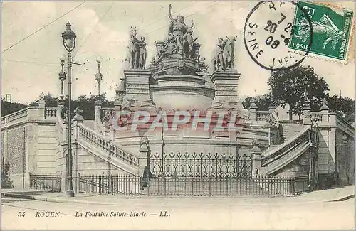Cartes postales Rouen La Fontaine Sainte Marie