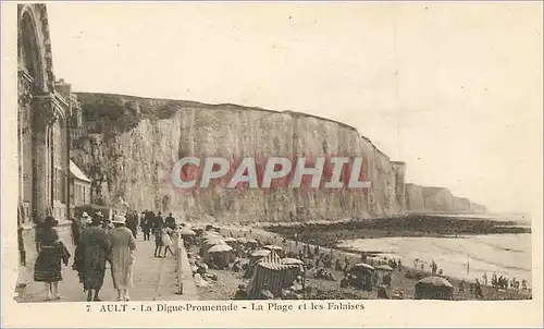 Ansichtskarte AK Ault La Digue Promenade La Plage et les Falaises