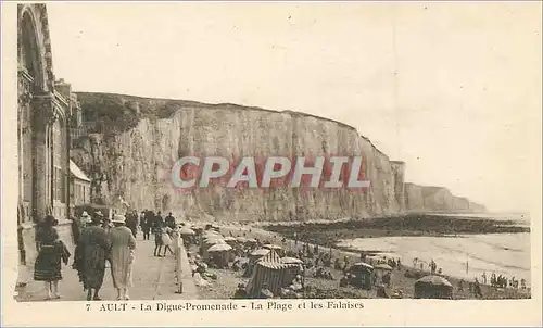 Cartes postales Ault La Digue Promenade La Plage et les Falaises