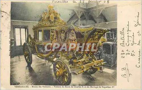 Cartes postales Versailles Musee des Voitures Voiture du Sacre de Charles X et du Mariage de Napoleon Ier