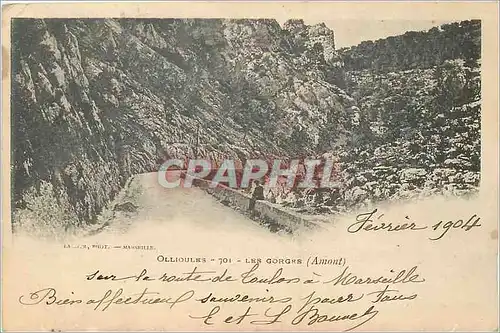 Cartes postales Ollioules Les Gorges (Amont) (carte 1900)
