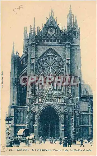 Ansichtskarte AK Metz Le Nouveau Portail de la Cathedrale