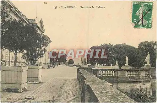 Ansichtskarte AK Compiegne Terrasses du Ch�teau Lion