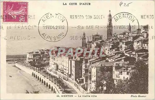 Cartes postales Menton La Cote d'Azur la Vieille Ville
