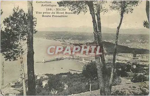 Cartes postales Nice Collection Artistique Vue prise du Mont Boron Route Forestiere