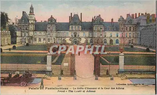 Ansichtskarte AK Palais de Fontainebleau La Grille d'Honneur et la Cour des Adieux