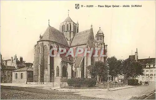 Cartes postales Dijon Place Edgar Quinet Abside St Michel