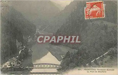 Cartes postales Frontiere Franco Suisse Le Pont de Blaufond
