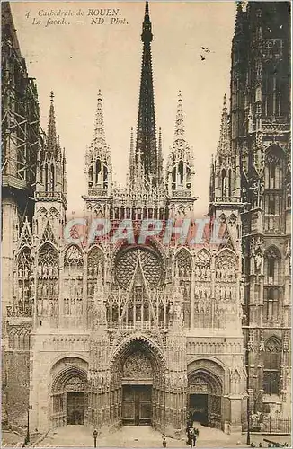 Cartes postales Cathedrale de Rouen La Facade