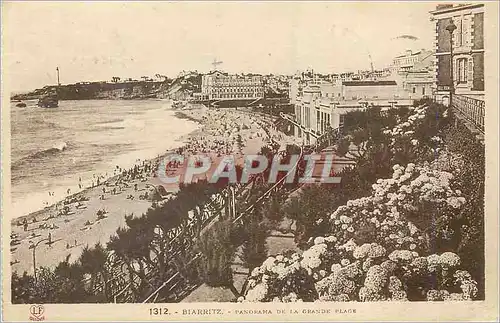 Cartes postales Biarritz Panorama de la Grande Plage