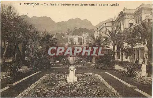 Ansichtskarte AK Menton Le Jardin Public et les Montagnes de Ste Agnes