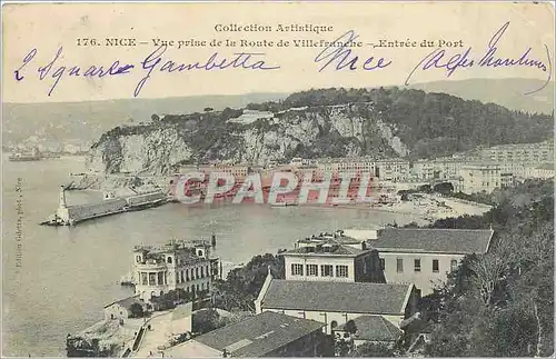 Cartes postales Nice Collection Artistique Vue prise de la Route de Villefranche Entree du Port