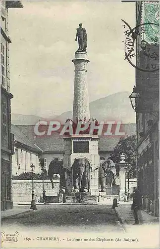 Ansichtskarte AK Chambery La Fontaine des Elephants (de Boigne)