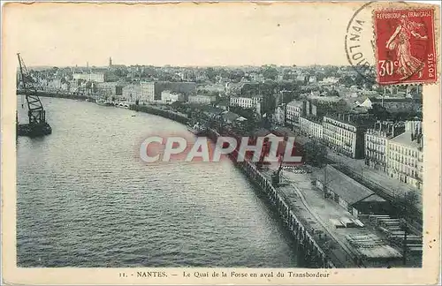 Ansichtskarte AK Nantes Le Quai de la Fosse en Aval du Transbordeur