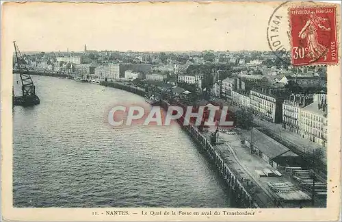 Cartes postales Nantes Le Quai de la Fosse en Aval du Transbordeur