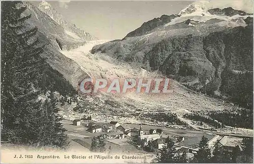 Ansichtskarte AK Argentiere Le Glacier et l'Aiguille du Charbonnet