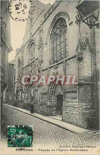 Cartes postales Peronne Facade de l'Eglise Saint Jean