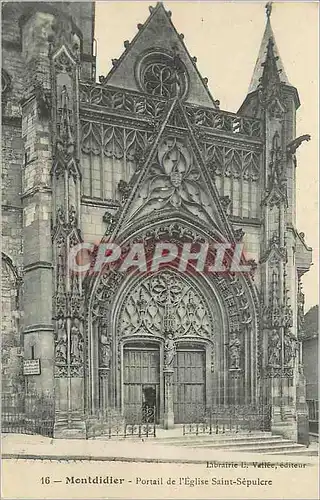 Ansichtskarte AK Montdidier Portail de l'Eglise Saint Sepulce